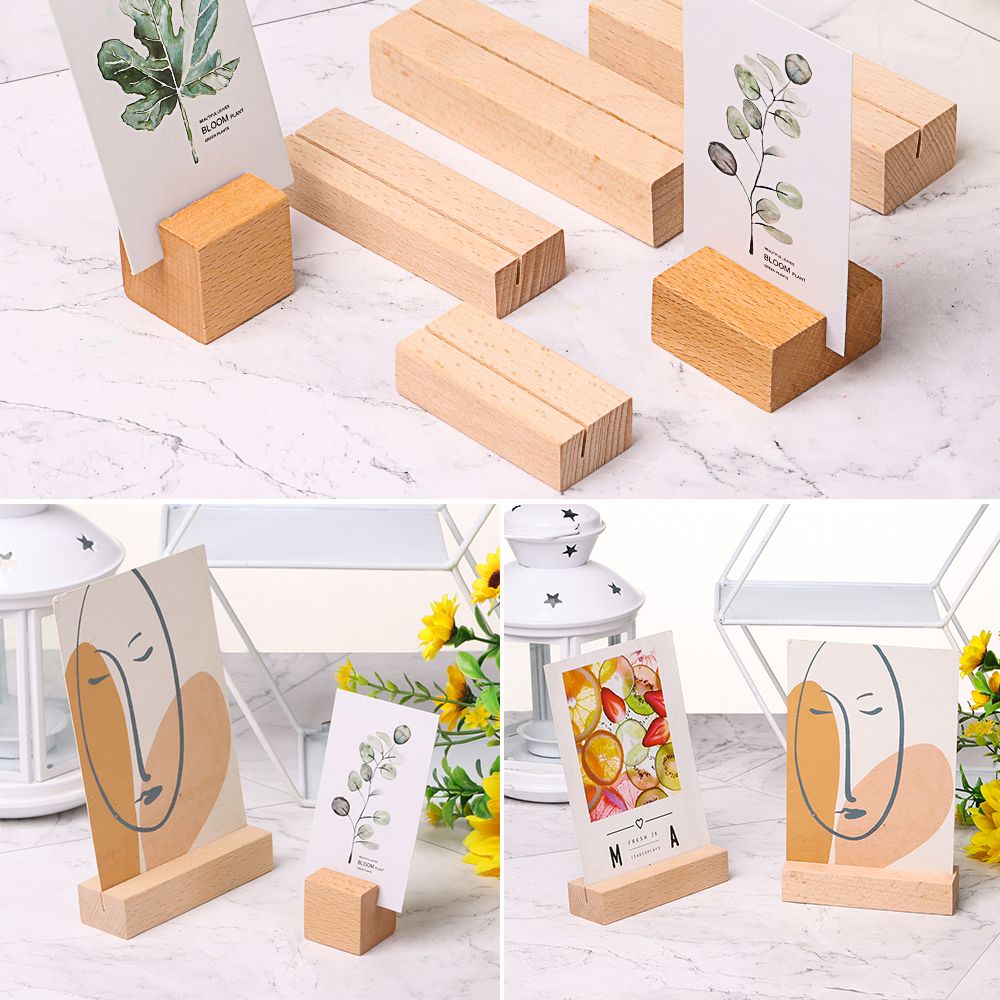 Picture Frame Base Desk Card N - Engraved Wood Frame ulasan dan harga
