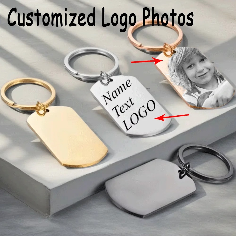 10PCS Custom Metal Tag Keychai - Initial Ring Custom ulasan dan harga