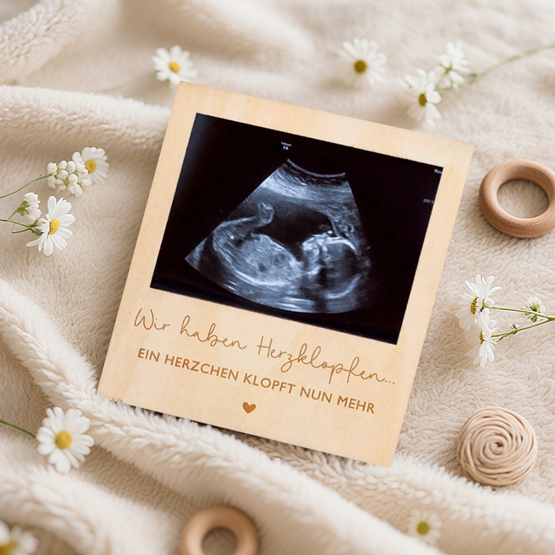Ultrasound Pregnancy Announcem - Engraved Wood Frame ulasan dan harga