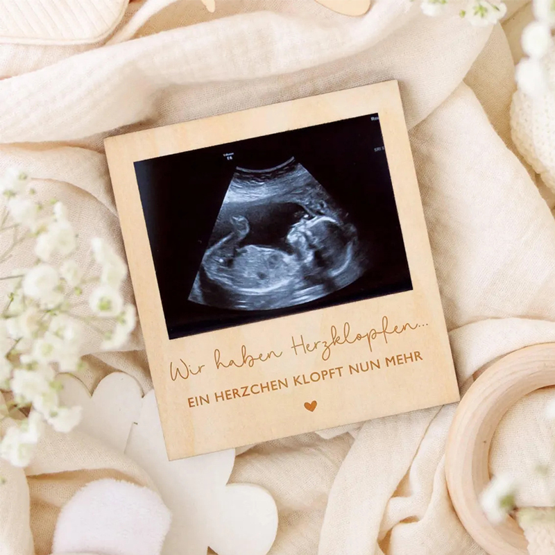 Ultrasound Pregnancy Announcem - Engraved Wood Frame ulasan dan harga