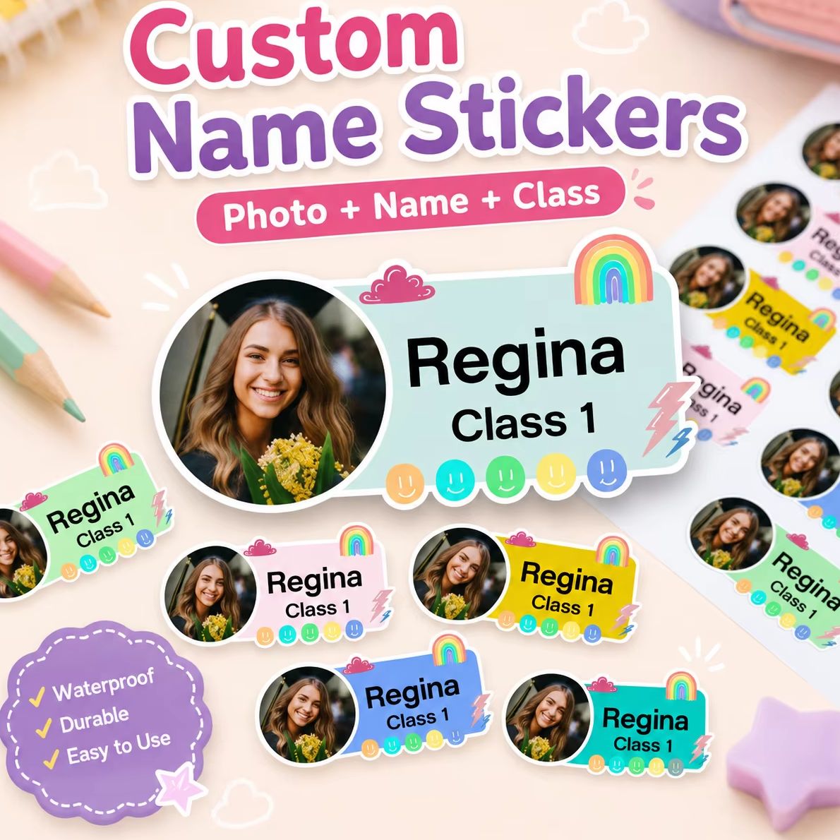 Personalized photo label stick - Custom Photo Book ulasan dan harga