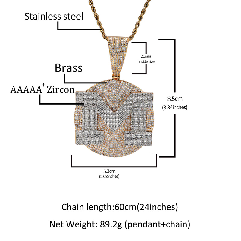 Custom Personality Big Letter  - Name Necklace Custom ulasan dan harga