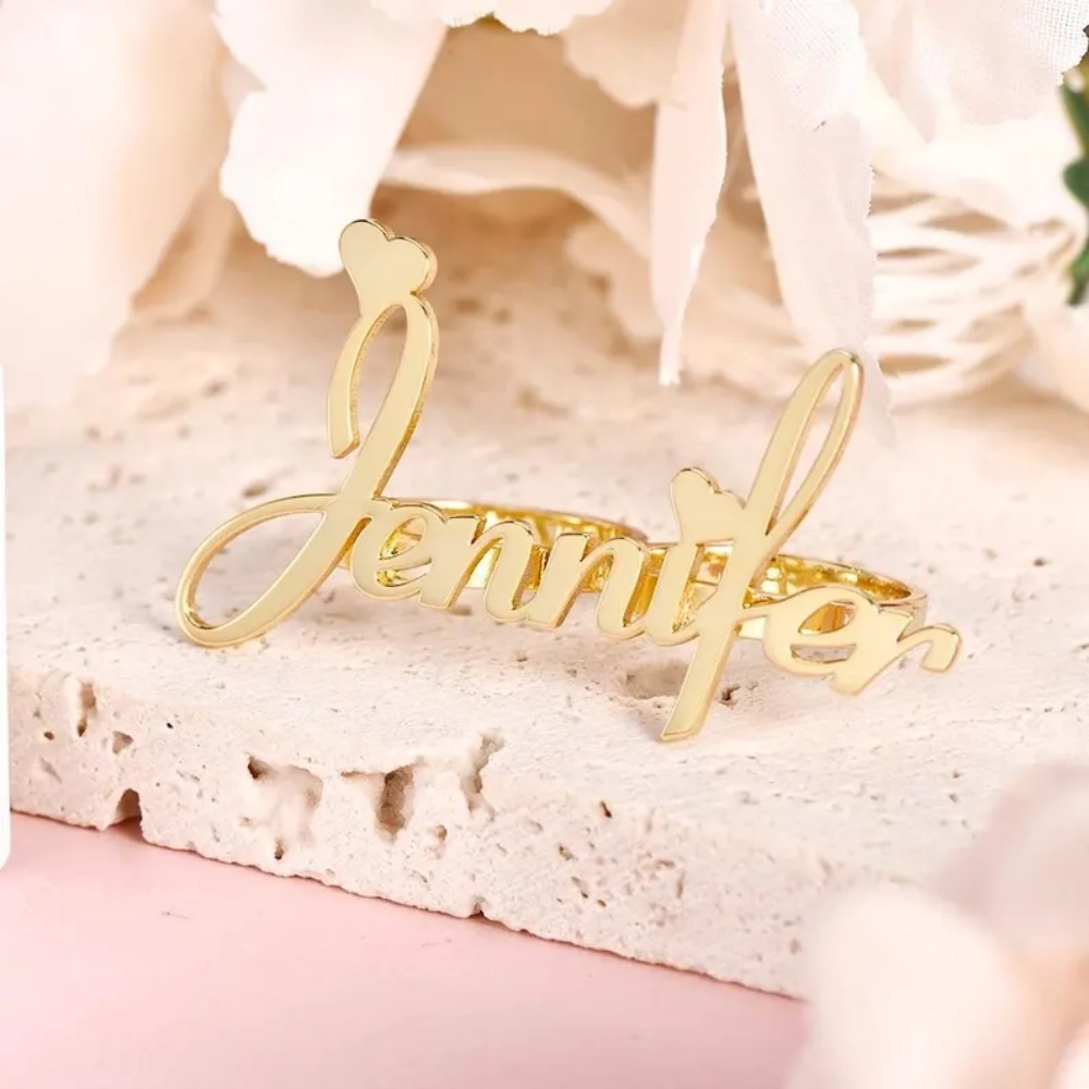 LeeChee Personalized Two Finge - Initial Ring Custom ulasan dan harga