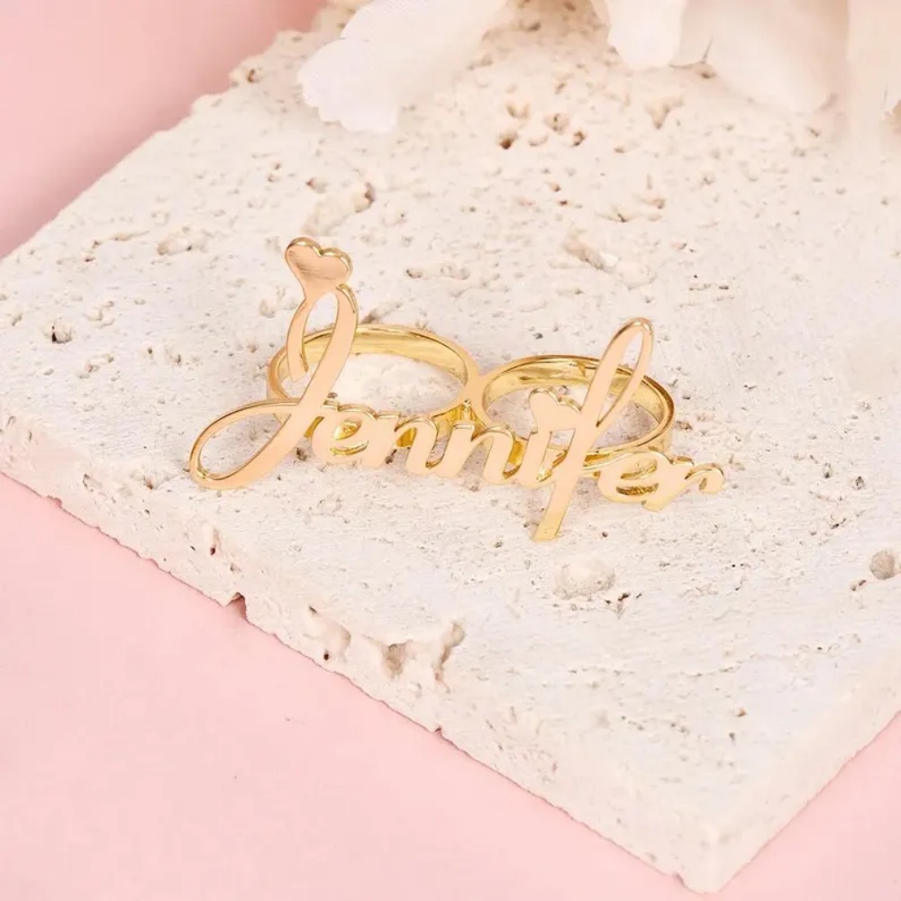 LeeChee Personalized Two Finge - Initial Ring Custom ulasan dan harga
